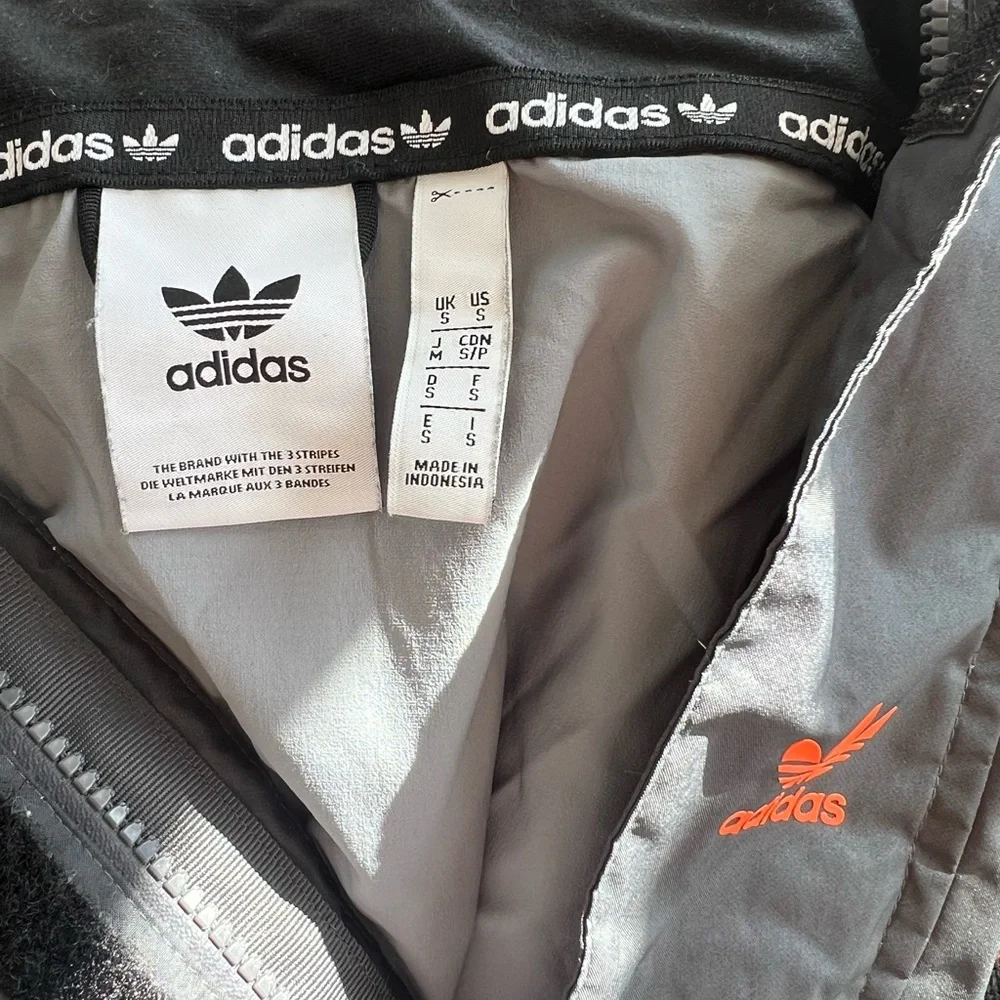 Gray and orange men’s adidas anorak 10k jacket Sz small - Picture 8 of 8
